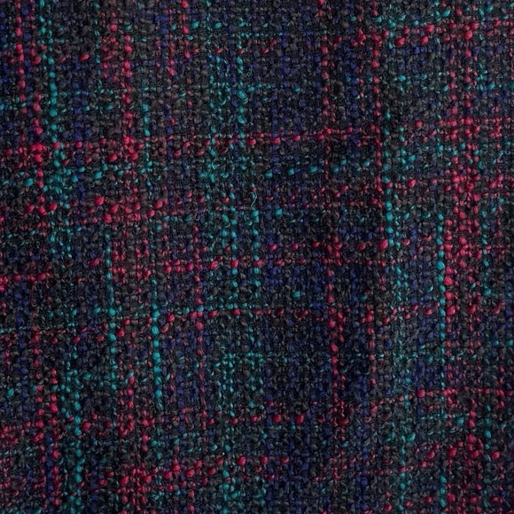 Talbots Pencil Skirt Size 10 Plaid multicolor High Rise Nubby Tweed Wool Blend - Picture 7 of 11